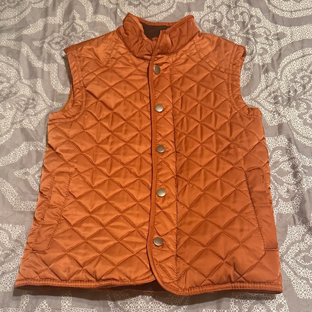 Class Club Quilted Orange Kids Vest